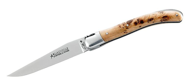Fontenille Pataud lovecký nôž 18,5 cm oceľ/drevo strieborná/hnedá