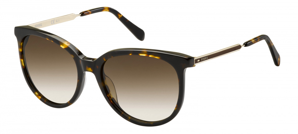 Fossil FOS 3064/S sunglasses ladies dark brown/brown gradient