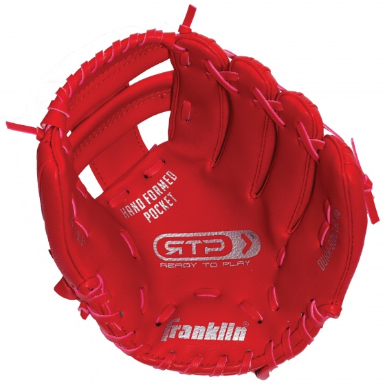 baseball glove left hand junior red 9.5 inch