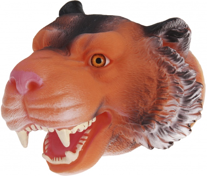 Free and Easy handpop tijger 22 cm bruin