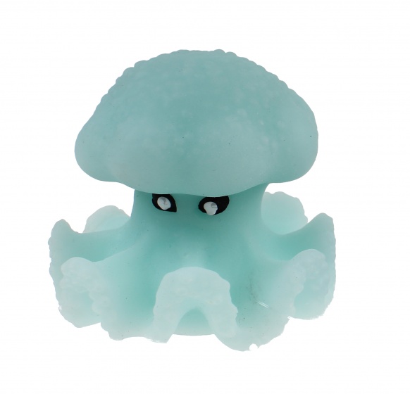 squeeze figure octopus 7 cm light blue