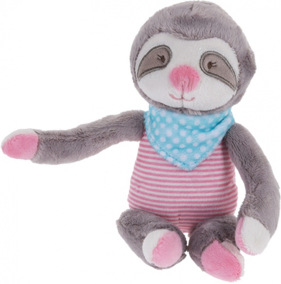 soft toy sloth pink 22 cm