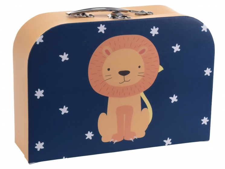 suitcase 20 cm lion dark blue/brown