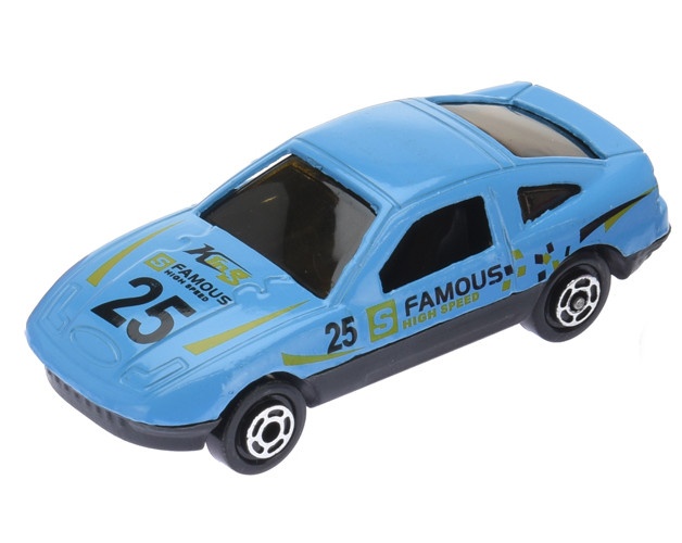 Free and Easy raceauto junior 7,5 cm rvs hemelsblauw