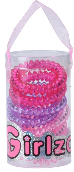 Free and Easy spiraalhaarelastieken in pot roze 8 st.