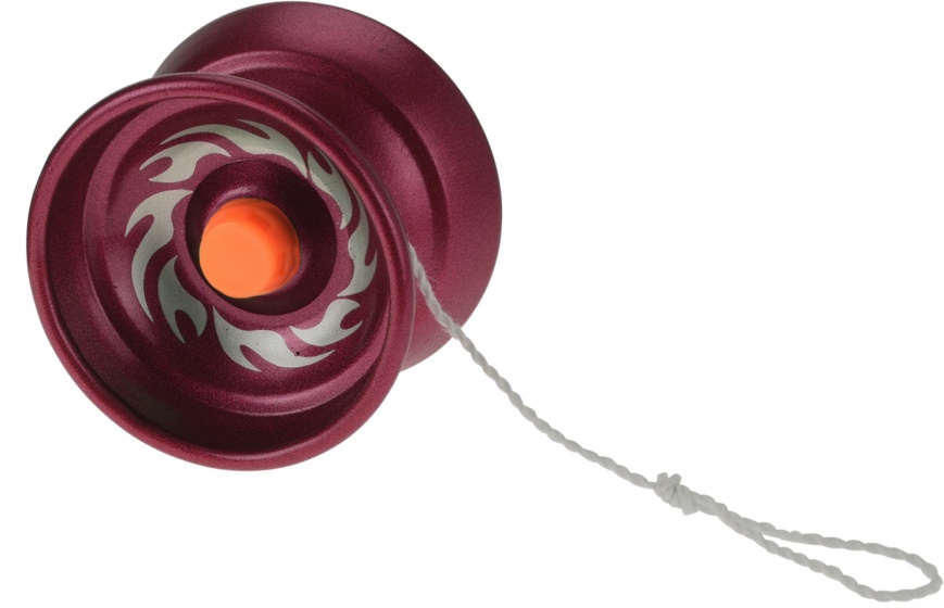 steel yoyo 5,5 cm red