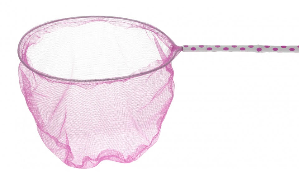 scoop net 125 cm bamboo pink