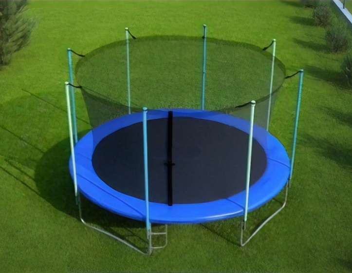 safety net for trampoline 244 cm with six poles black