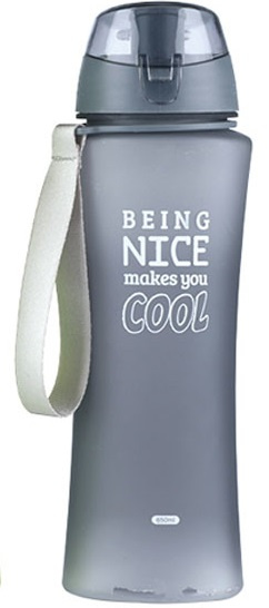 bottle 650 ml rubber 24.5 x 7.5 cm rubber grey