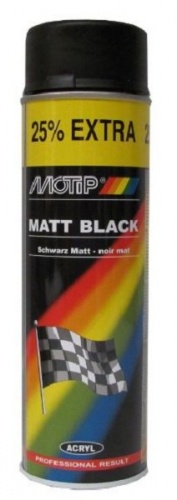 Motip verf mat zwart 500 ml