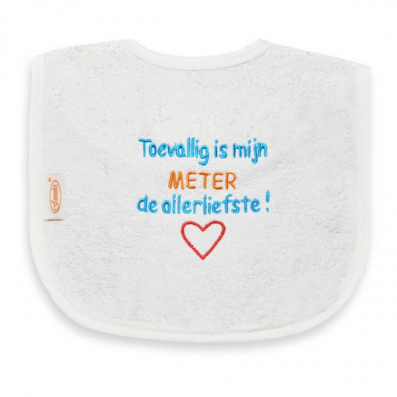bib Meter the sweetest 40 cm cotton white