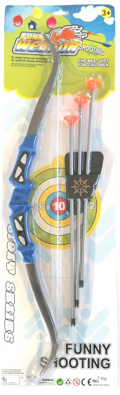 bow and arrow set junior 63.5 x 19 cm grey/blue 5-piece
