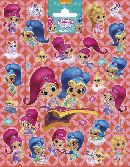 Funny Products stickers shimmer & shine 20 x 15 cm 30 stuks