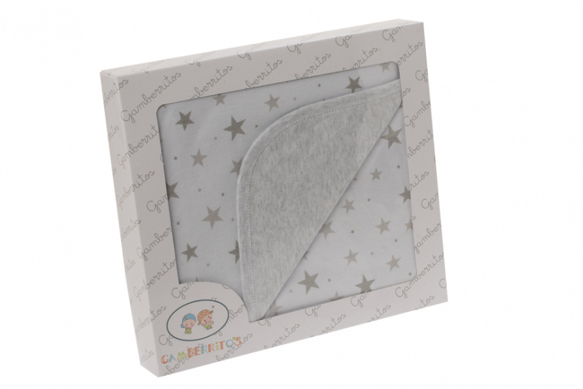 Gamberritos detská deka star junior 80 x 80 cm bavlna bielo/modrá