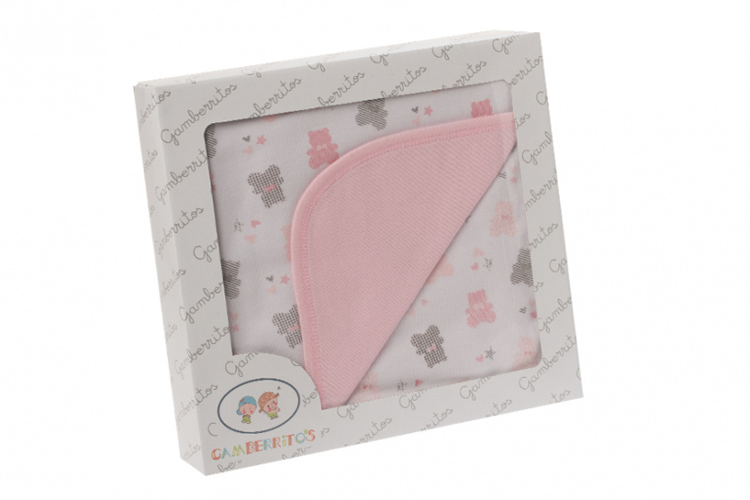 Gamberritos detská deka teddy junior 80 x 80 cm bavlna biela/modrá