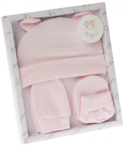 baby clothes set cotton pink 5-piece one-size