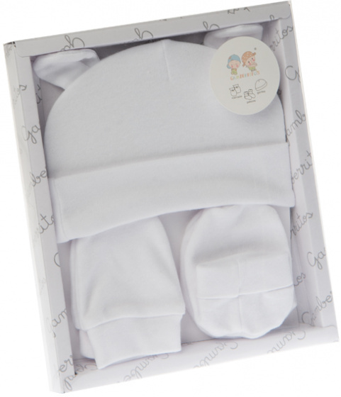 baby clothes set cotton white 5-piece one-size