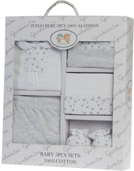 baby clothes Ster cotton grey 5-piece one-size