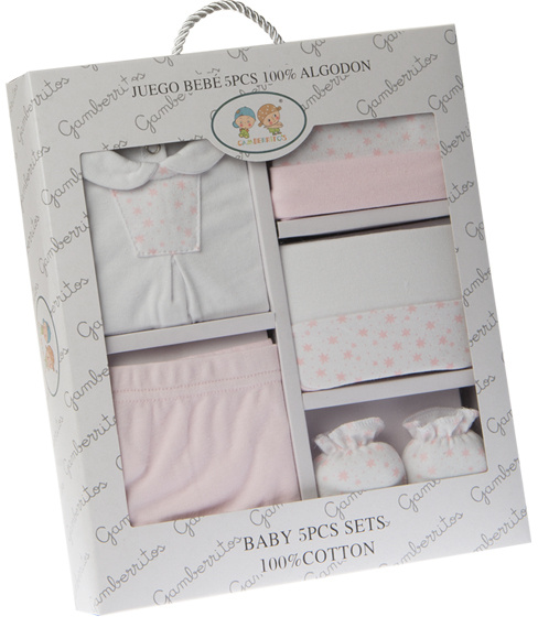 baby clothes Ster cotton pink 5-piece one-size