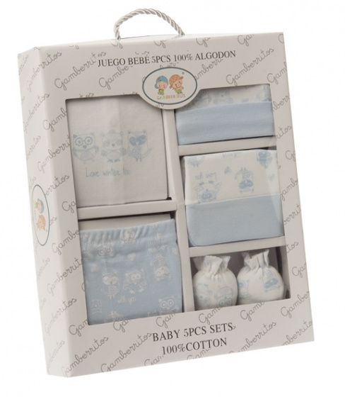 baby clothes Uil cotton blue one-size 5 pcs