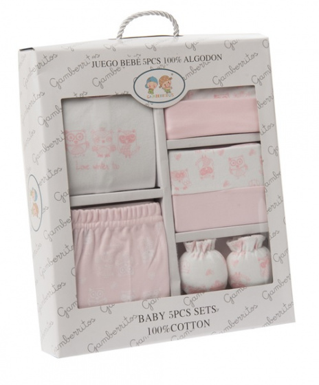 baby clothes Uil cotton pink one-size 5 pcs