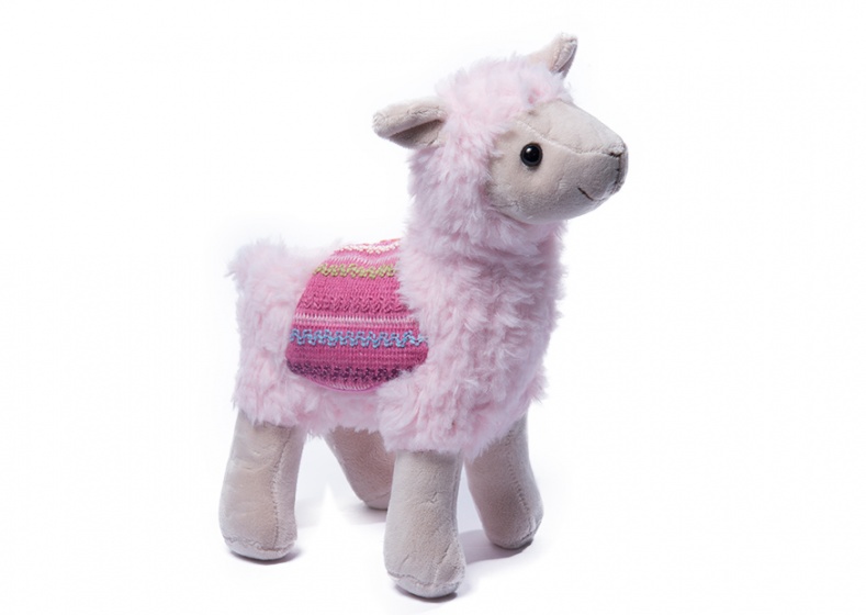 Gamberritos knuffel lama junior 28 cm pluche roze