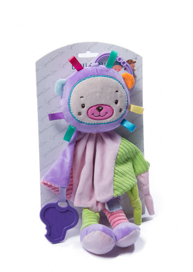 Gamberritos knuffeldoekje met bijtring 28 cm beer Gamberritos knuffeldoekje met bijtring 28 cm beer