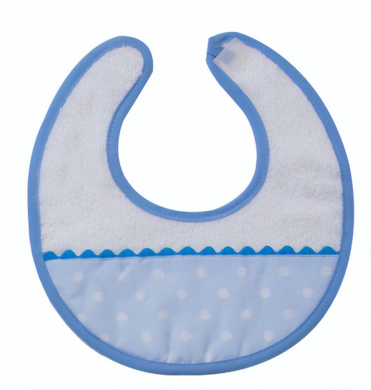 bib 20 cm dots blue