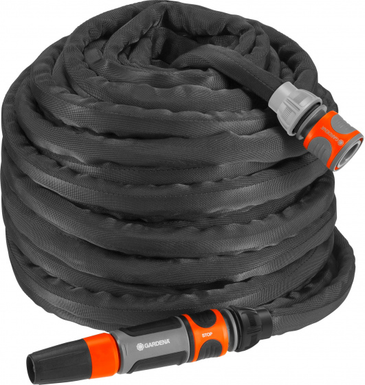 Gardena tuinslangset Liano 30 m textiel zwart 5 delig Gardena tuinslangset Liano 30 m textiel zwart 5 delig