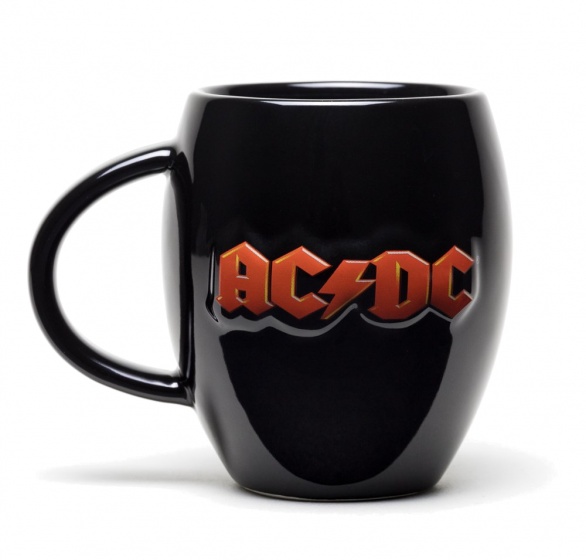 oval mug AC/DC-logo black 440 ml