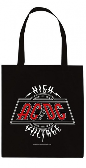shopper AC/DC Voltage 35 x 40 cm cotton black