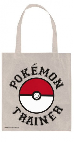 shopper Pokemon Trainer 35 x 40 cm cotton beige