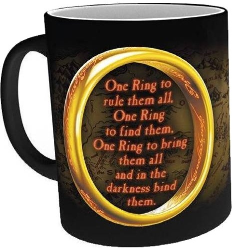 GB Eye hrejivý hrnček Lord of the Rings: One Ring čierny 300 ml