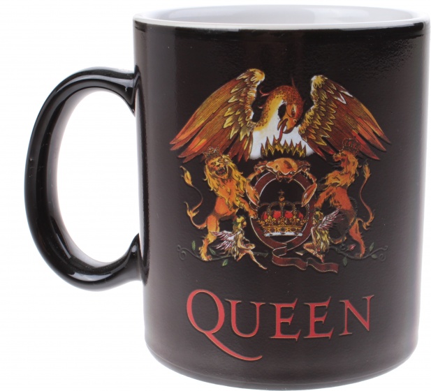 GB Eye tepelný hrnček Queen: Crest black 300 ml