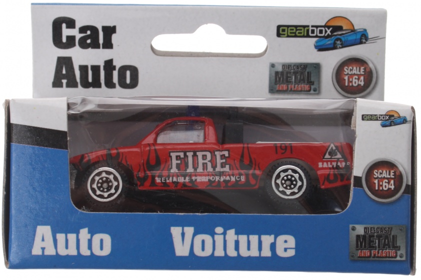 vehicle fire pickup red steel 8cm