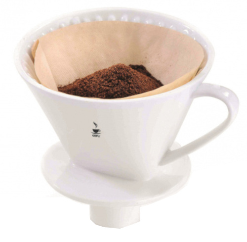 Gefu koffiefilter Sandro 17 x 14,2 cm porselein wit maat 4 Gefu koffiefilter Sandro 17 x 14,2 cm porselein wit maat 4