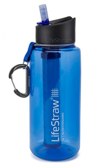 water bottle Lifestraw Go with filter 1 liter blue