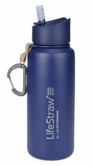 fľaša na vodu Lifestraw Go Stainless Steel 710 ml námornícka