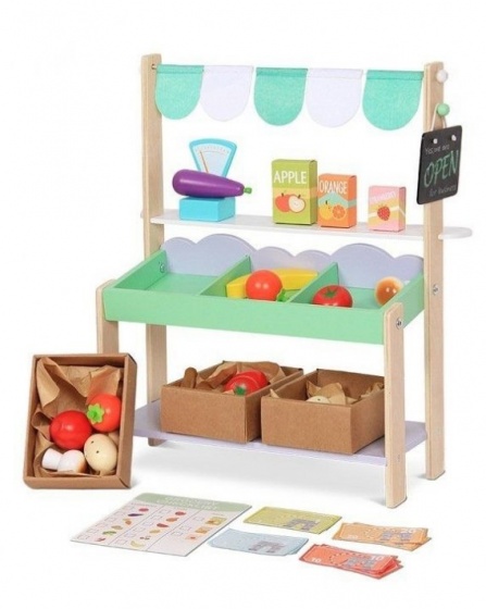 market stall wood 50 x 45 cm 39-part