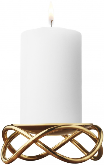 Georg Jensen svietnik Maria Berntsen 10,4 cm mosadz zlato