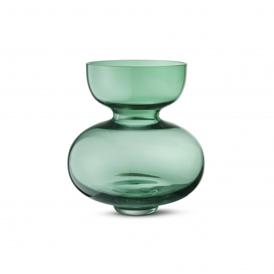 Georg Jensen váza Alfredo 23 x 25 cm sklo zelená