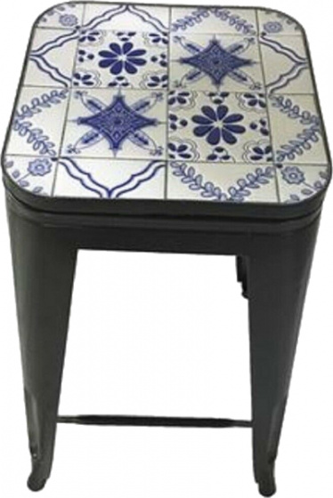 Gerimport barkruk Dabir 30 x 30 x 67 cm staal zwart/wit Gerimport barkruk Dabir 30 x 30 x 67 cm staal zwart/wit