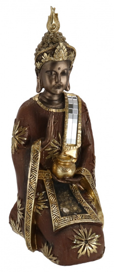 Gerimport socha Budha Skanda 11 x 17 x 29 cm polyresin zlatá