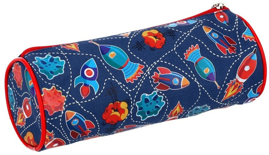 Gerimport etui raket junior 21 x 8 cm polyester blauw