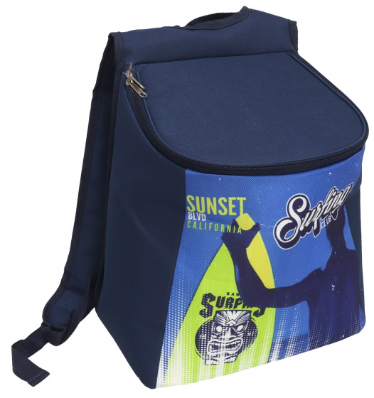 cooler backpack Surf 34 x 30 cm polyester dark blue