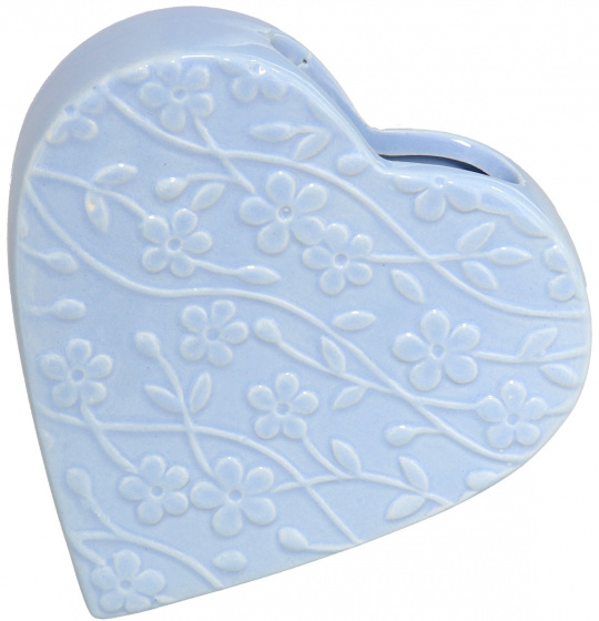 Gerimport luchtbevochtiger Heart 13 cm keramiek blauw 2 delig Gerimport luchtbevochtiger Heart 13 cm keramiek blauw 2 delig