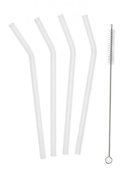 Gerimport slamky 20 cm sklo transparentné 4 kusy 5 kusov