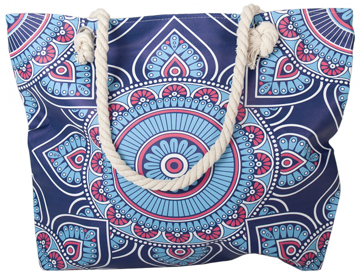 beach bag mandala 15,4 liter polyester dark blue