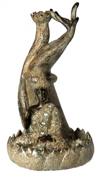 Gerimport držiak na vonné tyčinky budha 13 x 12 x 22 cm polyresin zlatý