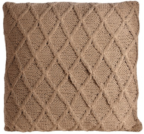Giftdecor podsedák Kockovaný 60 x 60 cm vlna svetlo hnedá